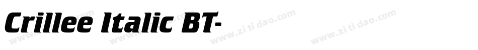 Crillee Italic BT字体转换